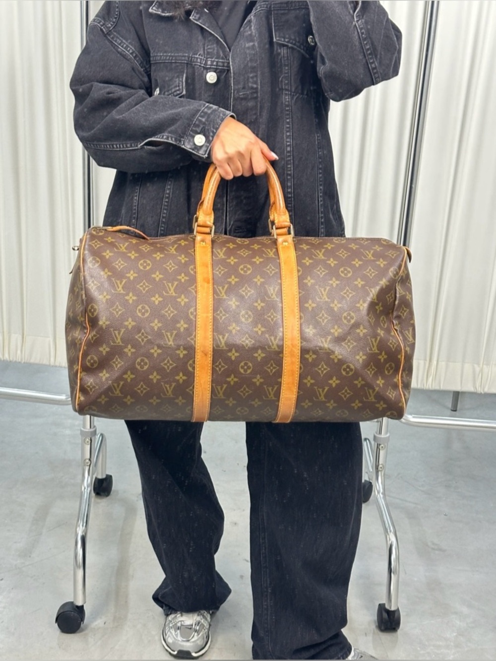 Louis Vuitton Monogram Duffel bag with tan Vachetta Trim